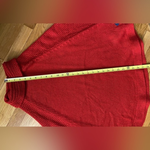 Joules Girls Tess Knitted Red Poncho Size L - Picture 10 of 16